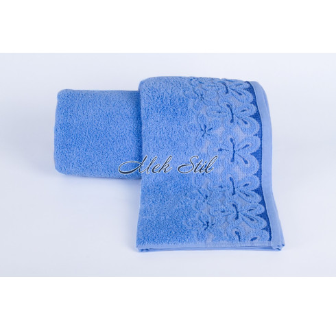 Хавлиена кърпа - микропамук модел Данте цвят син